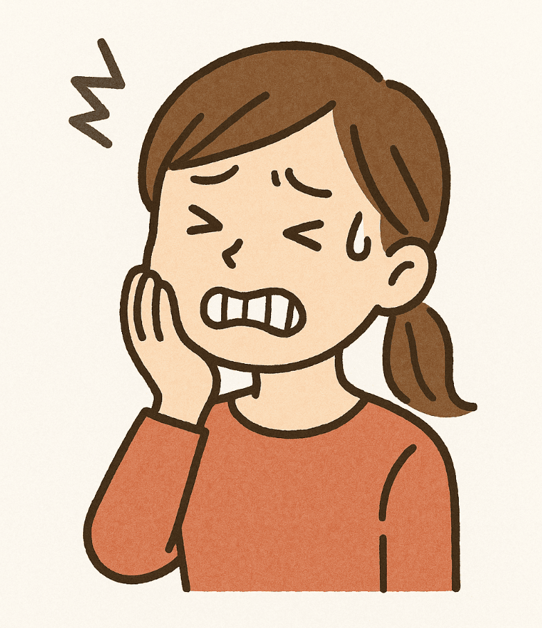 歯ぎしりイラスト
